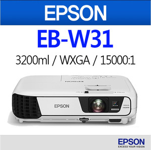 [엡손] EB-W31 LCD프로젝터 (3200ANSI/WXGA/명암비15 000:1/2.4KG/무선옵션)